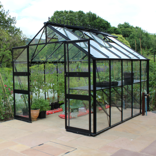 Featured image for “Halls Cotswold BLOCKLEY 810 Zero-Threshold Greenhouse (8x10)”