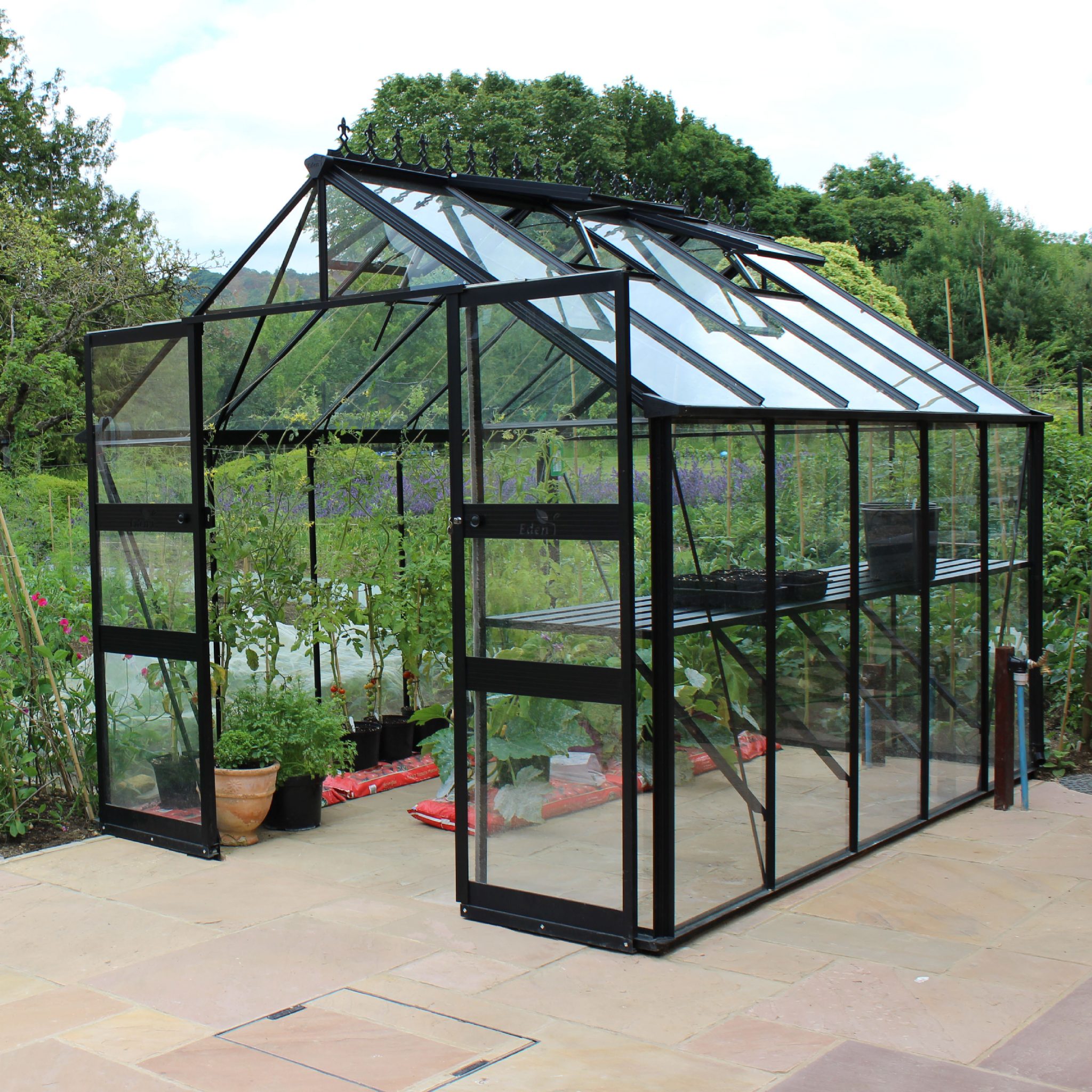 Featured image for “Halls Cotswold BLOCKLEY 814 Greenhouse (8x14)”