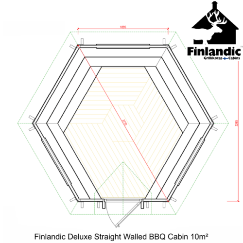 Featured image for “FINLANDIC LUXURY Straight Wall BBQ Hut (10m²)”