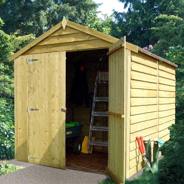 Featured image for “Shire Overlap 8x6 *Windowless* Shed (Double Door)”