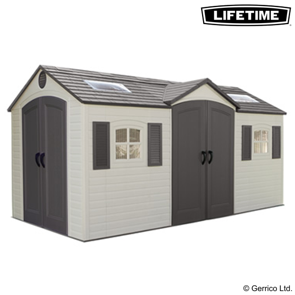 Featured image for “Lifetime® 15x8 Dual-Entry Shed (60079)”