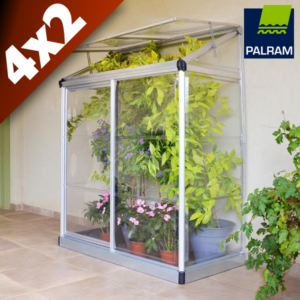 palram lean to 4x2 budget wall greenhouse 2895 p