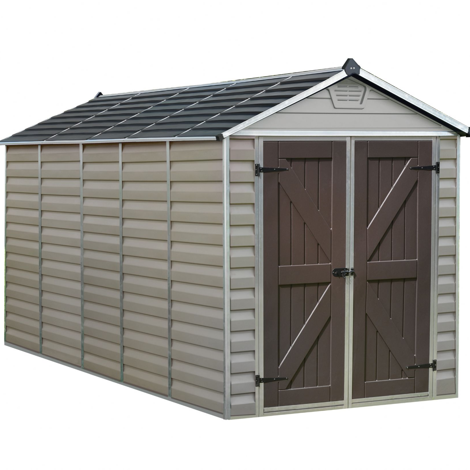 Palram - Canopia | SkyLight Apex Shed 6x12 (Tan) - A1 Sheds