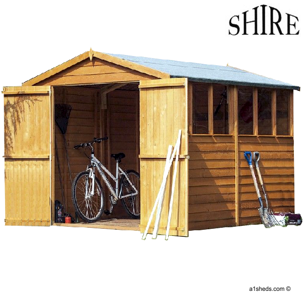 Featured image for “Shire Overlap 10x6 Apex Shed (Double Door)”