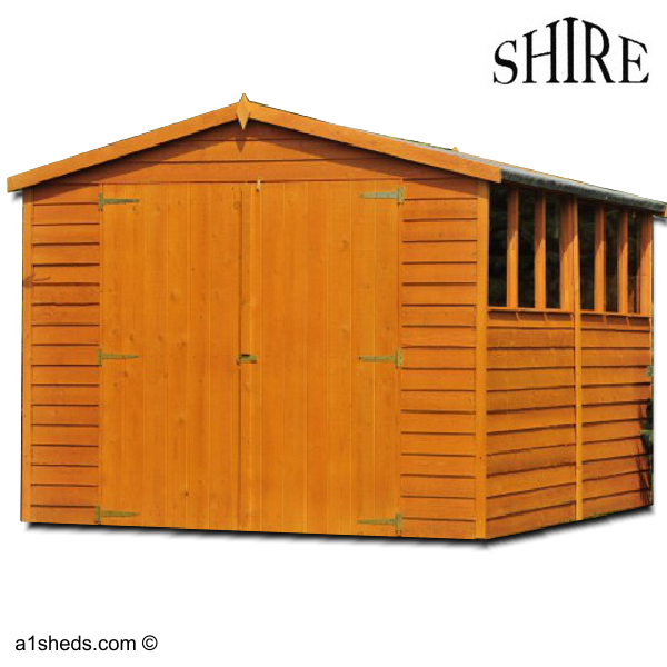 Featured image for “Shire Overlap 12x8 Apex Shed (Double Door)”