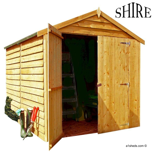 Featured image for “Shire Overlap 8x6 *Windowless* Shed (Double Door)”