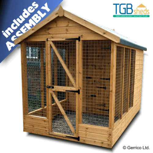 Featured image for “TGB Deluxe Apex Dog Kennel and Run *ASSEMBLED*”