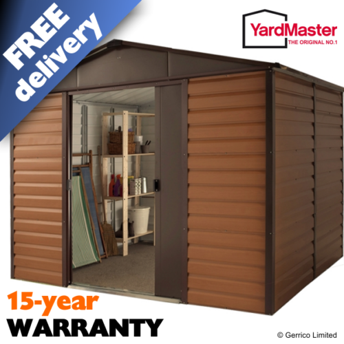 Featured image for “YardMaster 10x12 Woodgrain (WGL) Metal Shed”