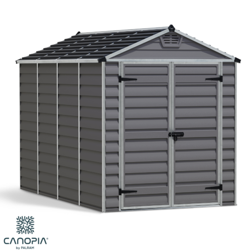 Featured image for “Palram Canopia® | SkyLight™ Apex Shed 6x10 (Grey)”