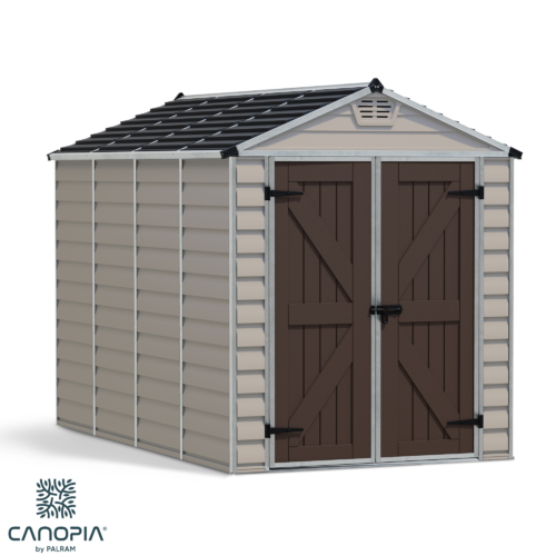 Featured image for “Palram Canopia® | SkyLight™ Apex Shed 6x10 (Tan)”