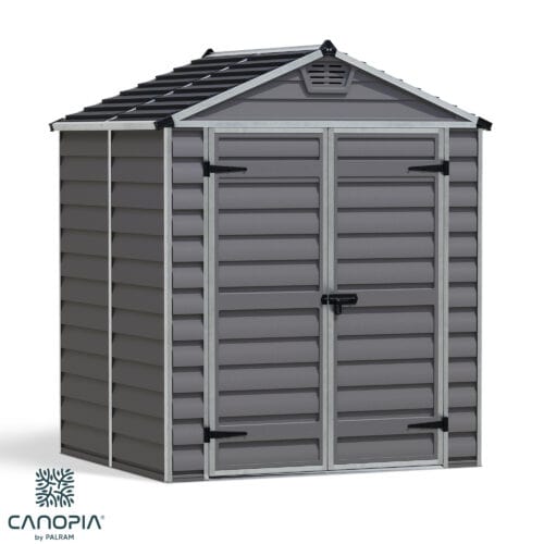 Featured image for “Palram Canopia® | SkyLight™ Apex Shed 6x5 (Grey)”