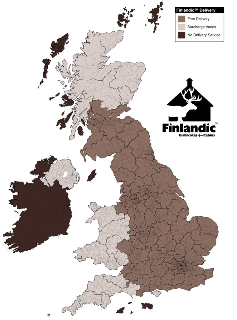 Finlandic BBQ Hut Delivery Map