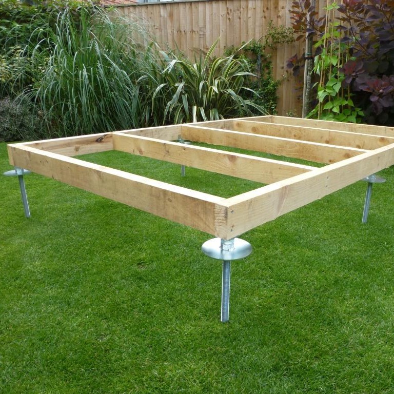 Featured image for “QuickJACK PRO Adjustable Shed Base (for soil or grass)”