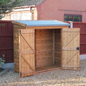 Garden Tidy against fence with Open Doors