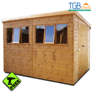 Heavy Duty Pent Shed with Free Installation