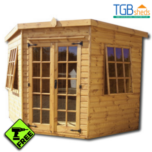 TGB Corner Summerhouse Georgian with Free Assembly