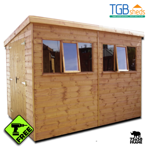 Featured image for “TGB Groundsman Pent Shed (Storm-braced) *FREE ASSEMBLY*”