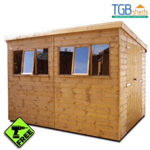 TGB Heavy Duty Pent Shed with Free Assembly