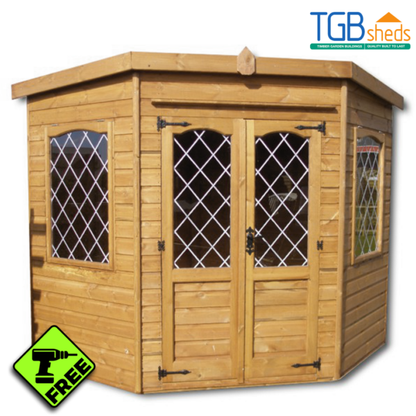 TGB Corner Summerhouse Leaded with Free Assembly