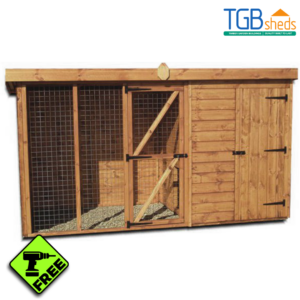 TGB Pent Kennel and Run with Free Assembly