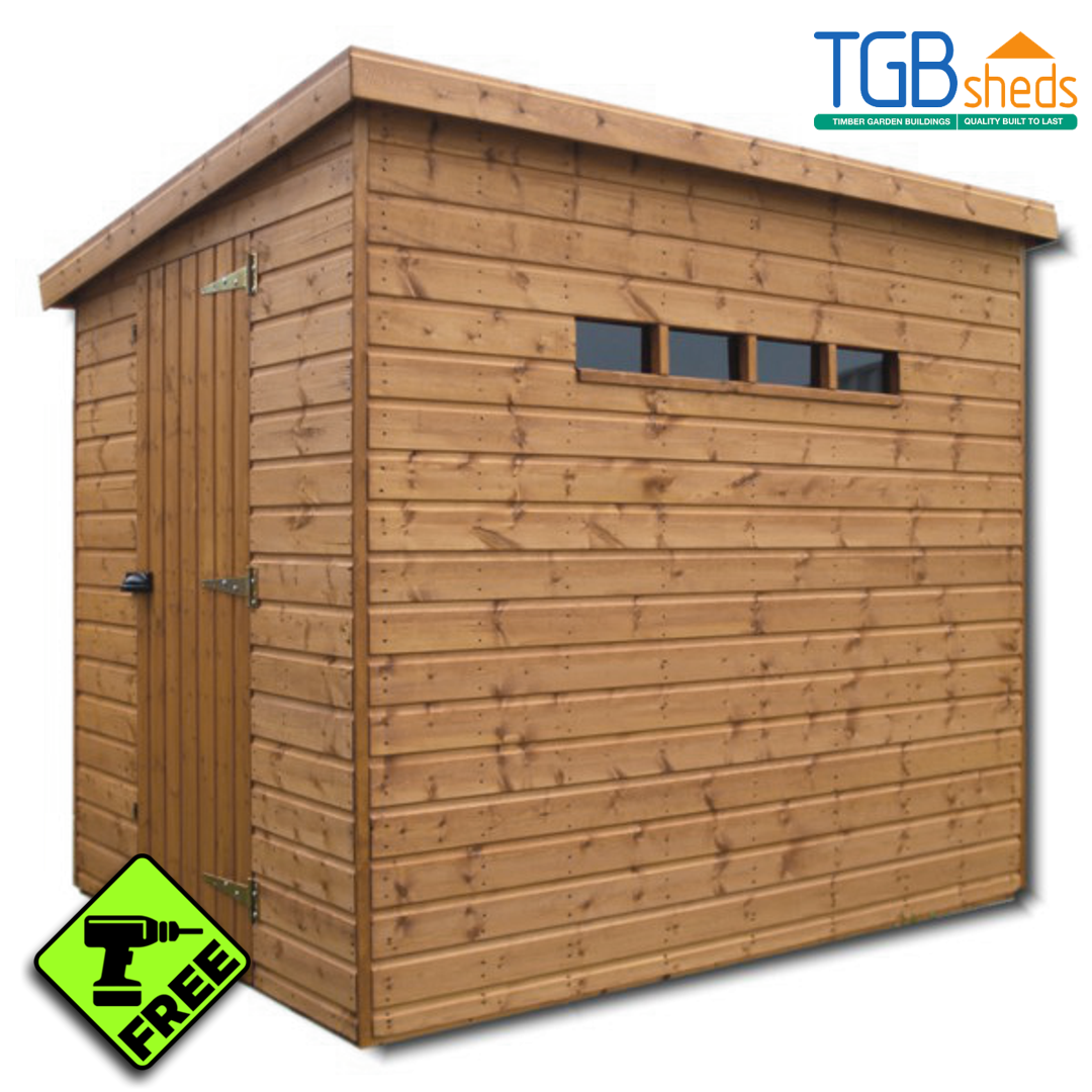 Featured image for “TGB Security Pent Shed (Storm-Braced) *FREE ASSEMBLY*”