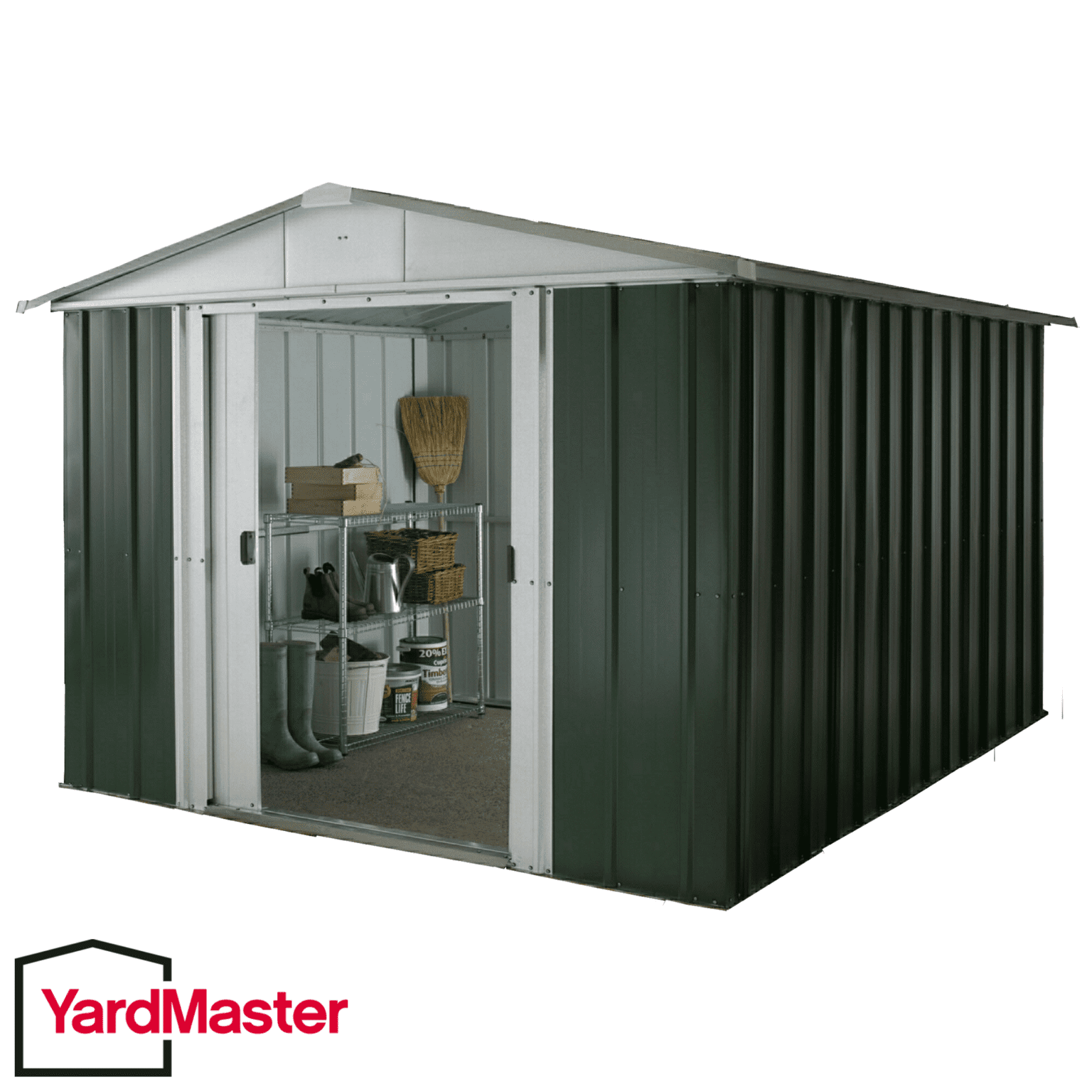 YardMaster 10x13 GEYZ Emerald Deluxe Apex Metal Shed - A1 Sheds