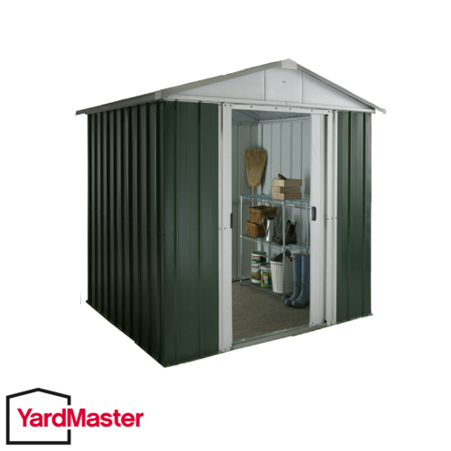 Featured image for “YardMaster 6x5 GEYZ Emerald Deluxe Apex Metal Shed”