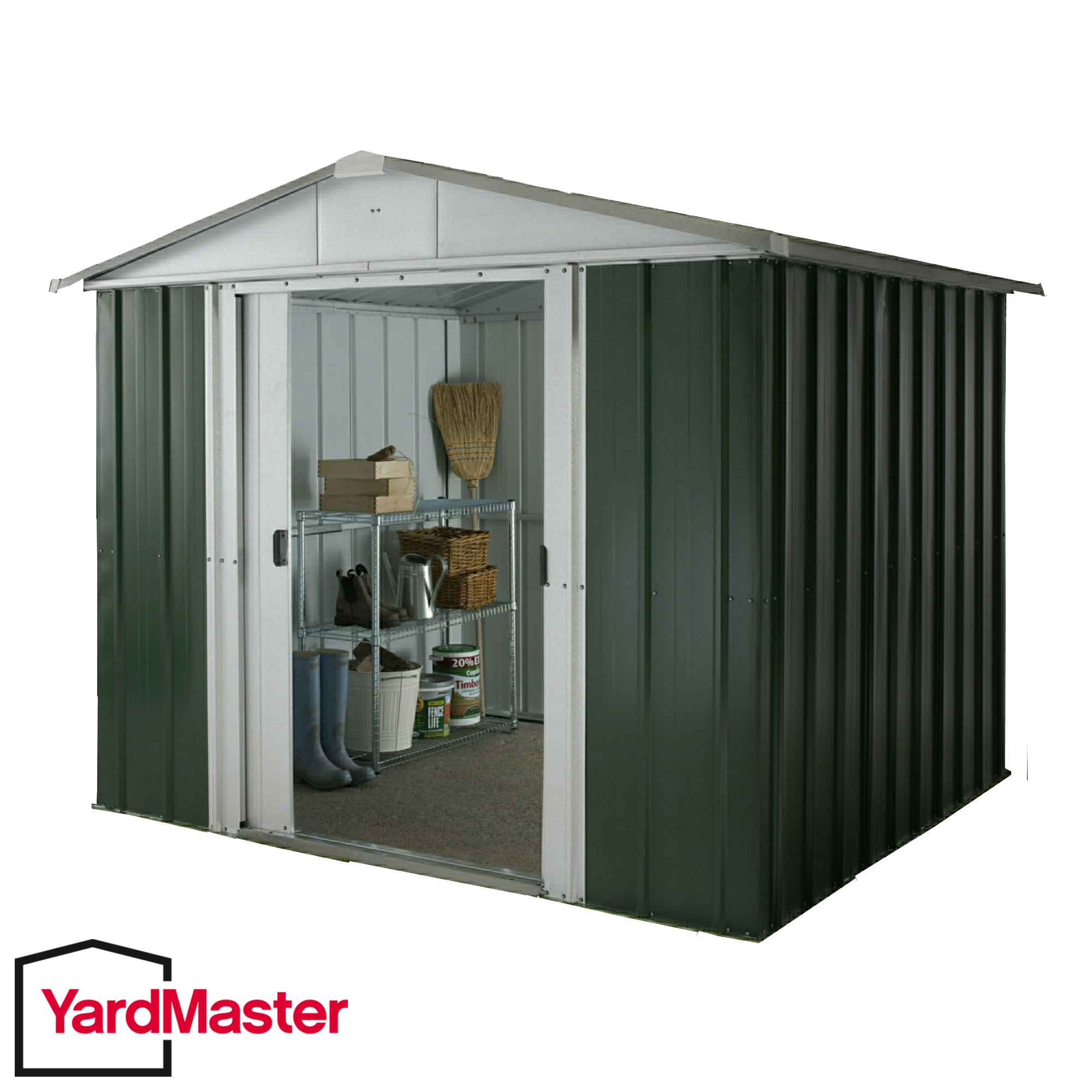 Featured image for “YardMaster 8x7 Emerald Deluxe Apex (GEYZ) Metal Shed”