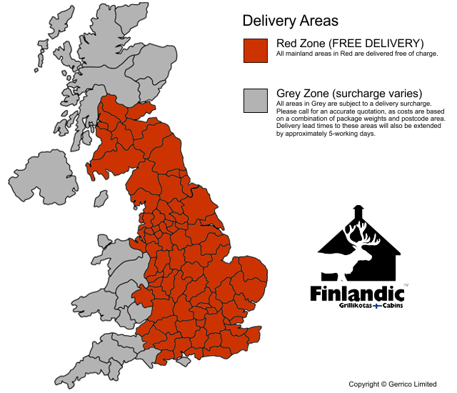 Finlandic BBQ Hut Delivery Map