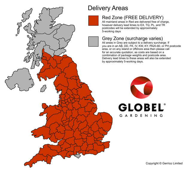 Simply Garden Buildings - Globel Delivery Areas