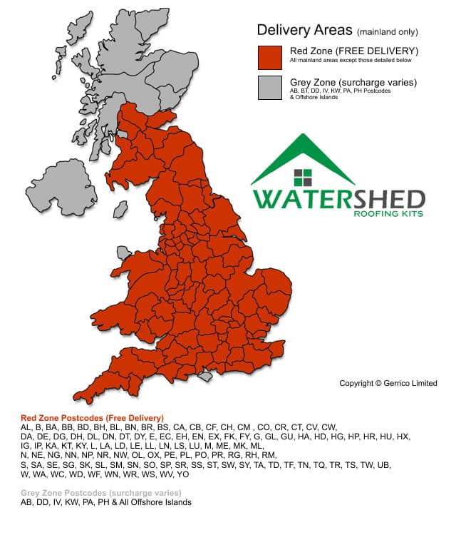 Swift WaterShed Corrugated Roof Kit 1 watershed postcode map 640