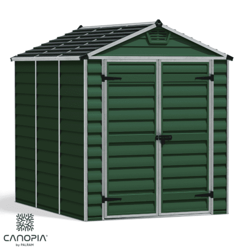 Featured image for “Palram Canopia® | SkyLight™ Apex Shed 6x8 (Dark Green)”