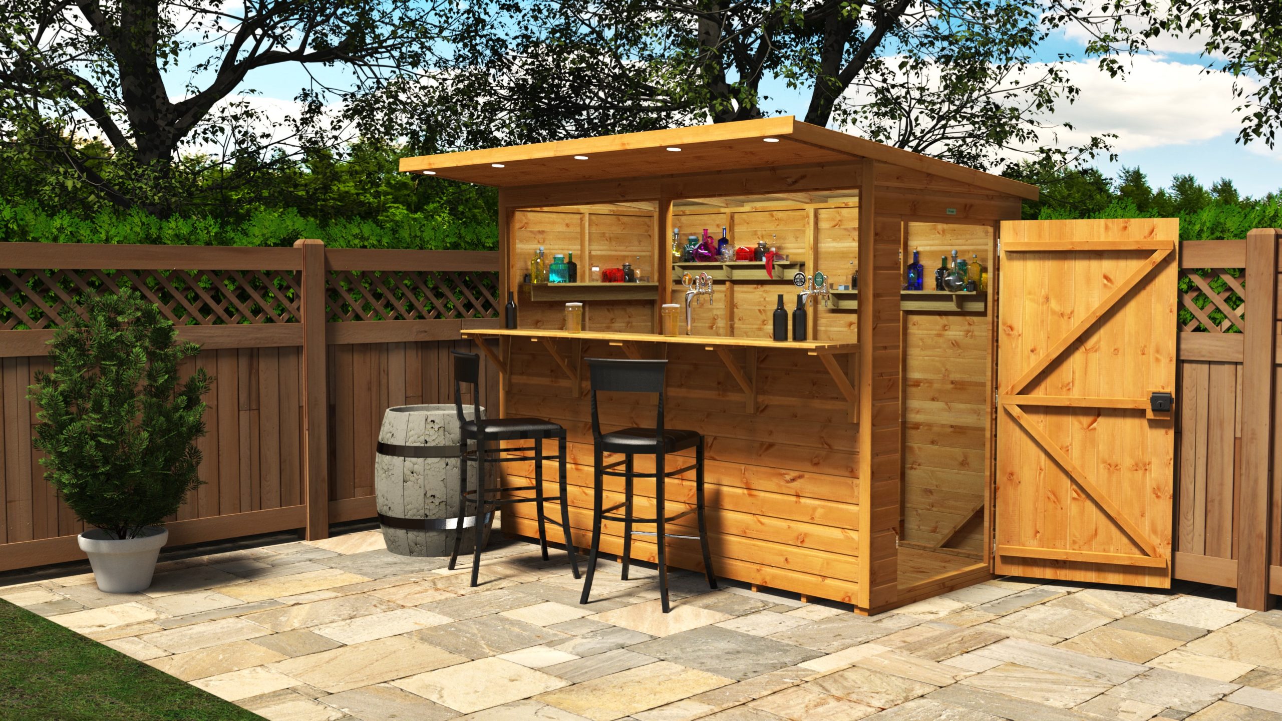 8x4 Power Pub Shed Lifestyle Image scaled