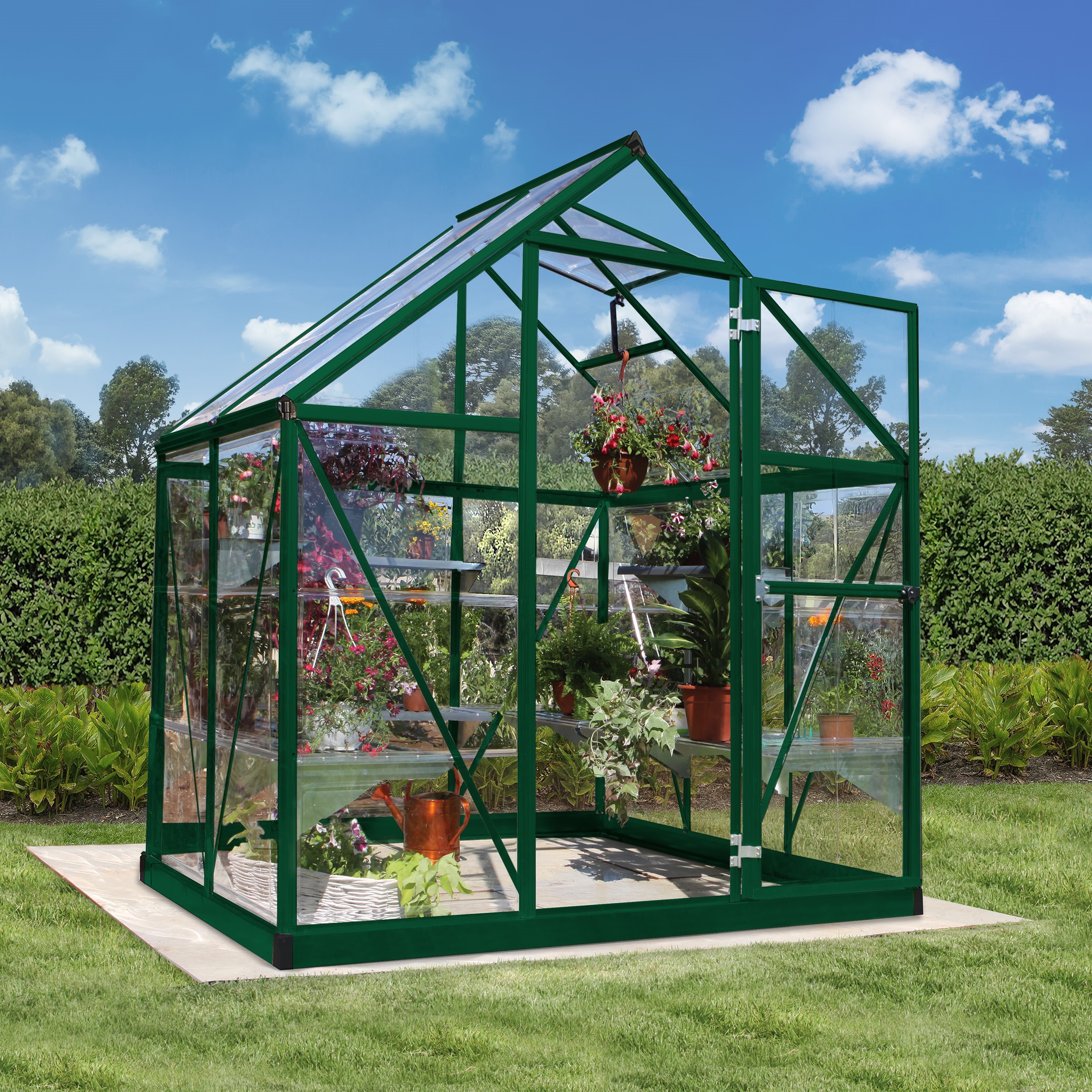 Palram Canopia®| 6x4 Harmony™ Greenhouse (Green) - A1 Sheds