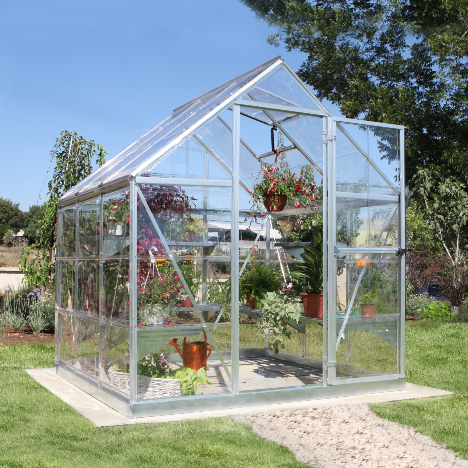 Palram Canopia®| 6x6 Harmony™ Greenhouse (Silver) - A1 Sheds