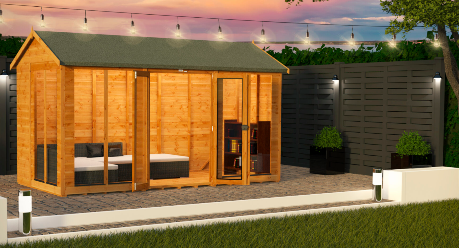 Power Apex Summerhouse in Garden