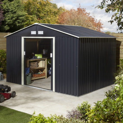 Featured image for “Trentvale Apex Shed 10x8 Dark Grey”
