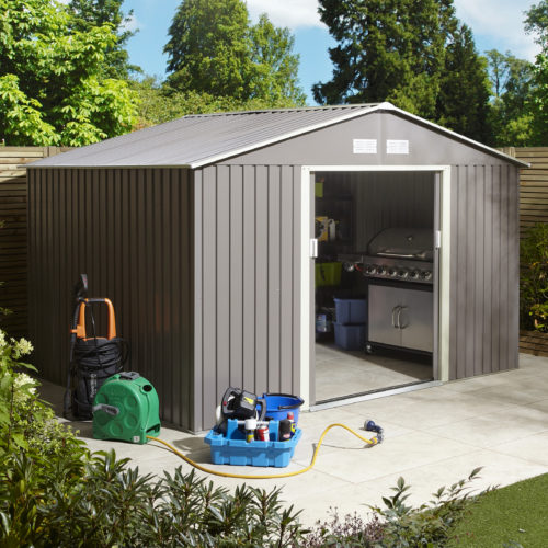 Featured image for “Trentvale Apex Shed 10x8 Light Grey”