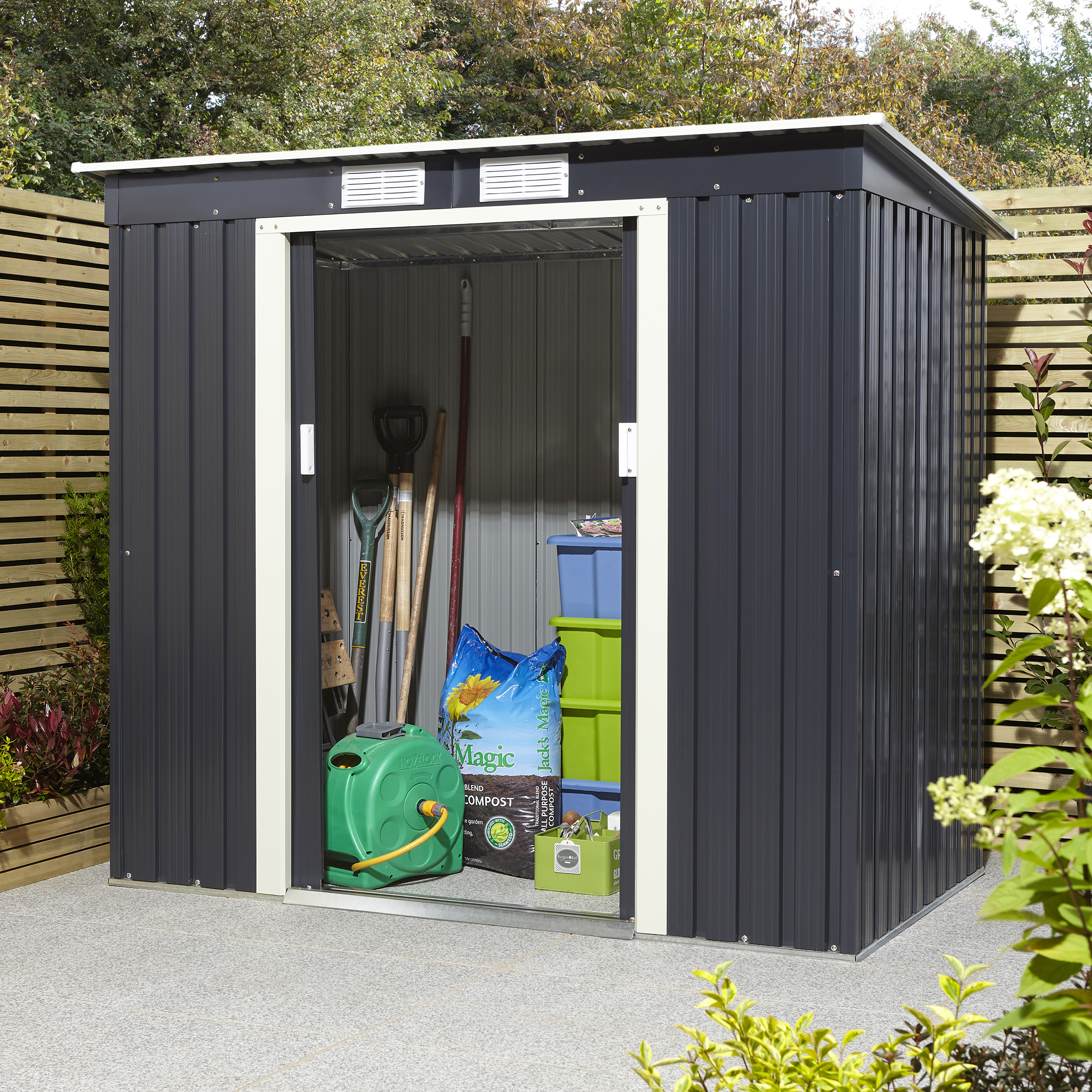 Featured image for “Trentvale Pent Shed 6x4 Dark Grey”