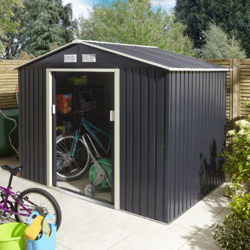 Featured image for “Trentvale Apex Shed 8x6 Dark Grey”