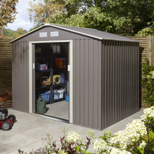 Featured image for “Trentvale Apex Shed 8x6 Light Grey”