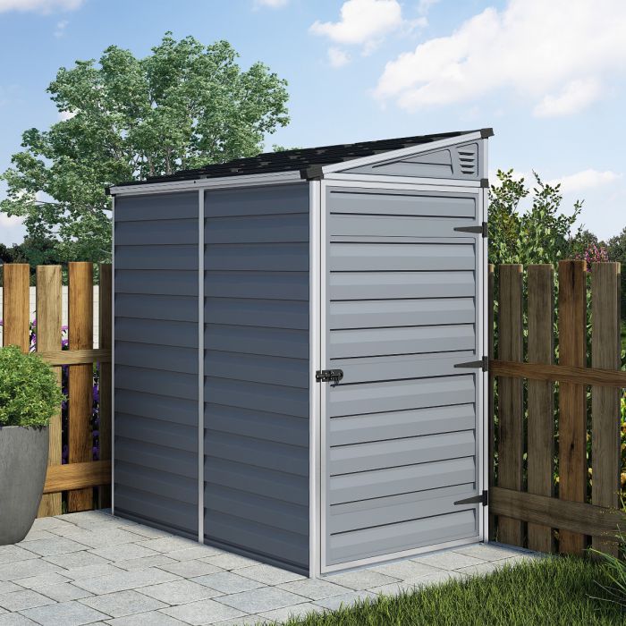 Featured image for “Palram SkyLight Pent Shed 4x6 (Grey)”