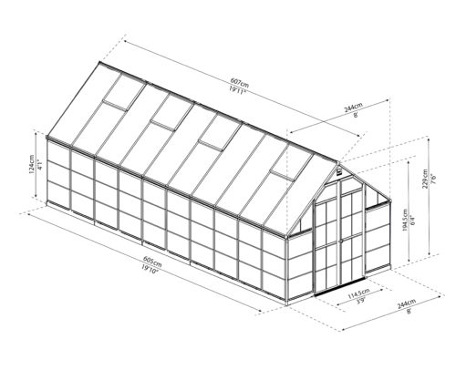 Featured image for “Palram Canopia®| 8x20 Balance™ Greenhouse (Silver)”