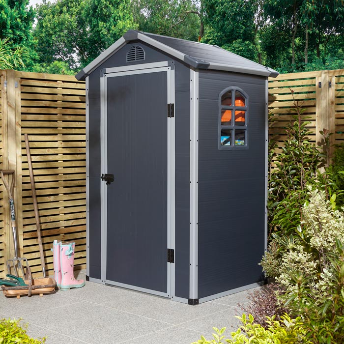 Featured image for “Airevale Apex Shed 4x3 Dark Grey”
