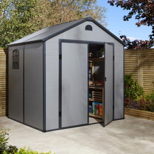 Featured image for “Airevale Apex Shed 8x6 Light Grey”