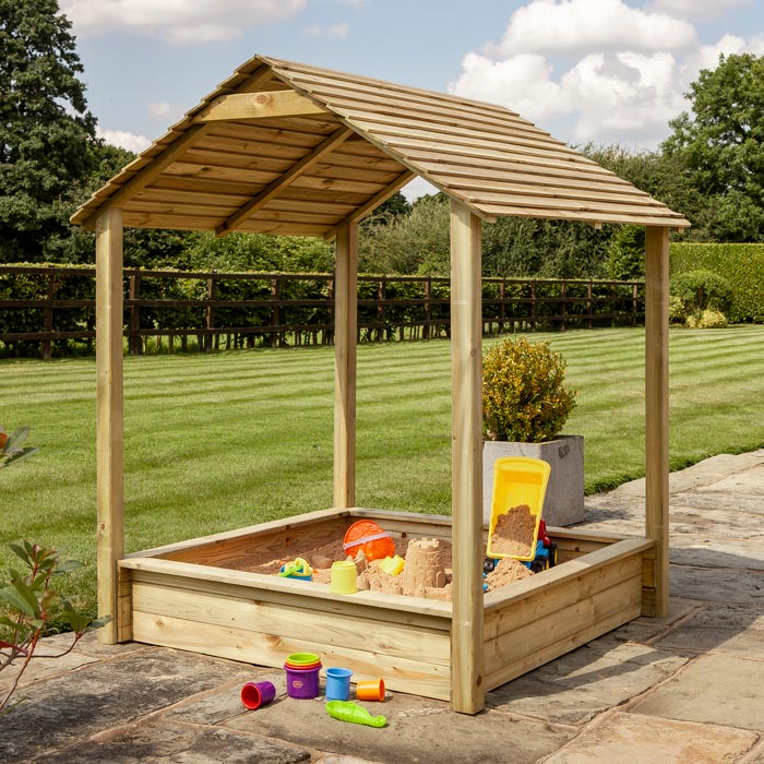 Featured image for “Parkland Sandpit with Roof 4x4”