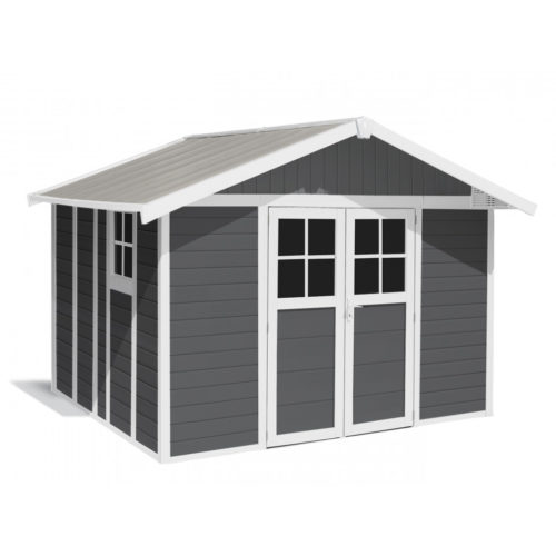 Featured image for “Grosfillex® DECO-11 PVC Shed - Dark Grey”