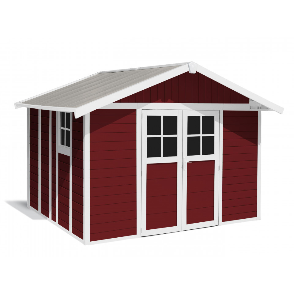 Featured image for “Grosfillex® DECO-11 PVC Shed - Burgundy”