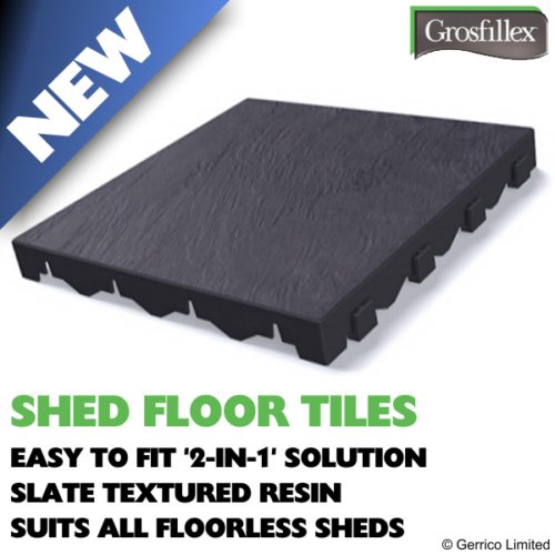 Featured image for “Grosfillex® Plastic Shed Floor Tiles *Slate*”