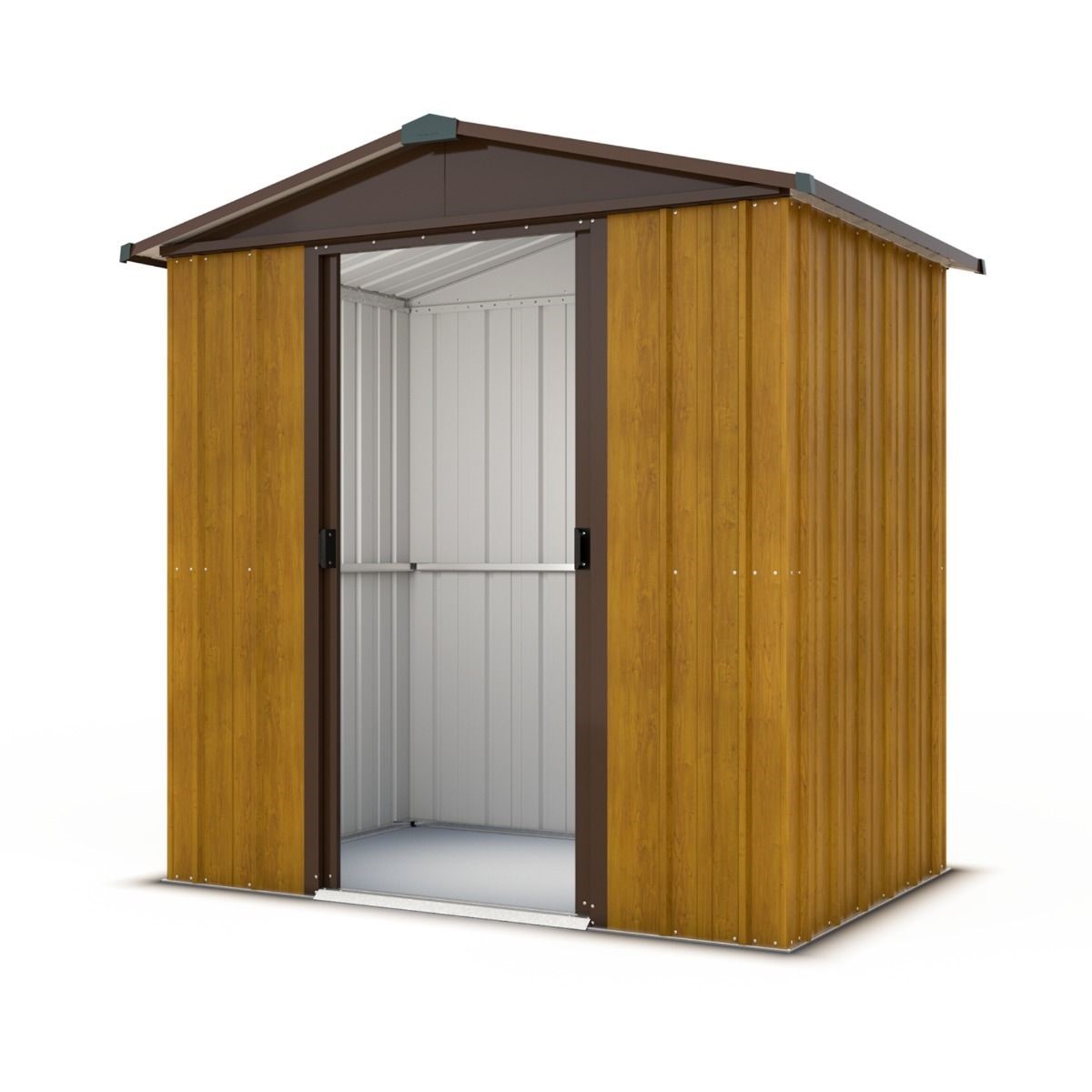 Featured image for “YardMaster 65WGY Woodview Apex Metal Shed”